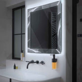 LED Spiegel Quadratisch | Wandschalter-Steuerung | Kaltweißes Licht - Reyze Seria Simetria Model 2